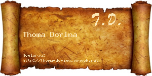 Thoma Dorina névjegykártya